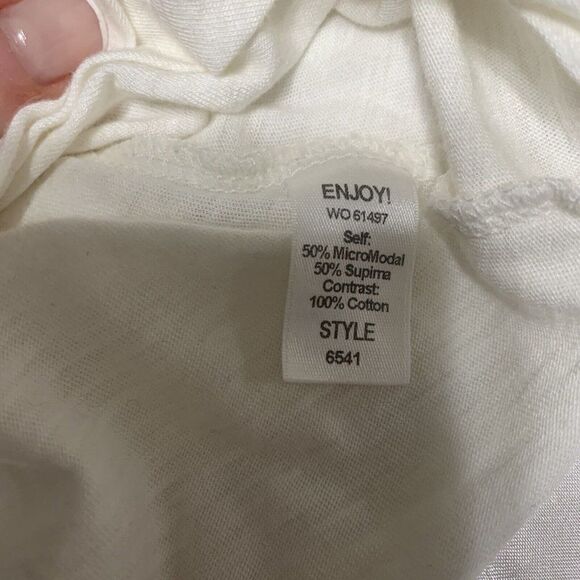 Michael Stars Womens Solid White Short Sleeve Top Xs Small Medium Large XL - Picture 4 of 5